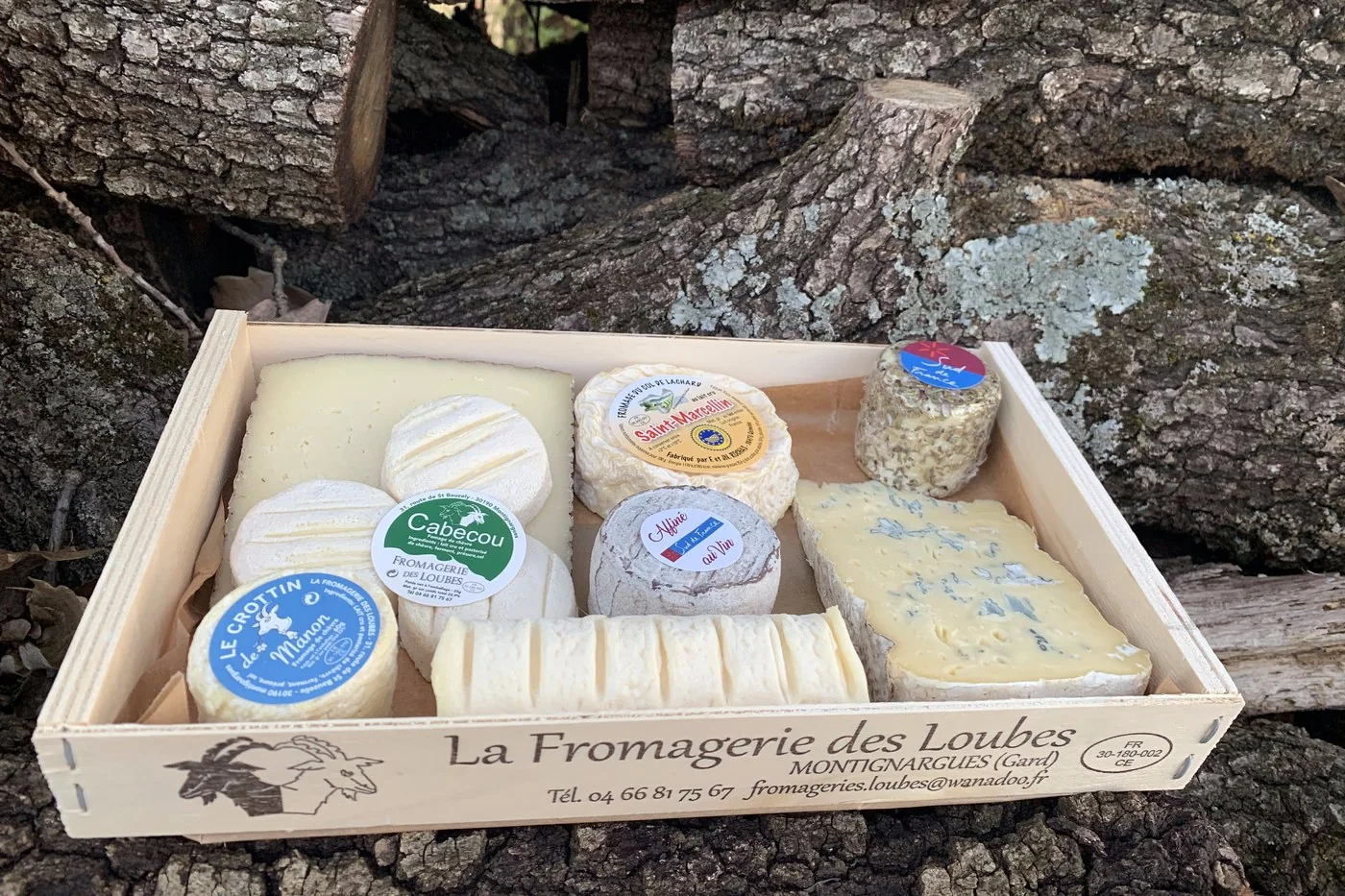 Plateau du fromager, assortiment de fromages de la Fromagerie des Loubes